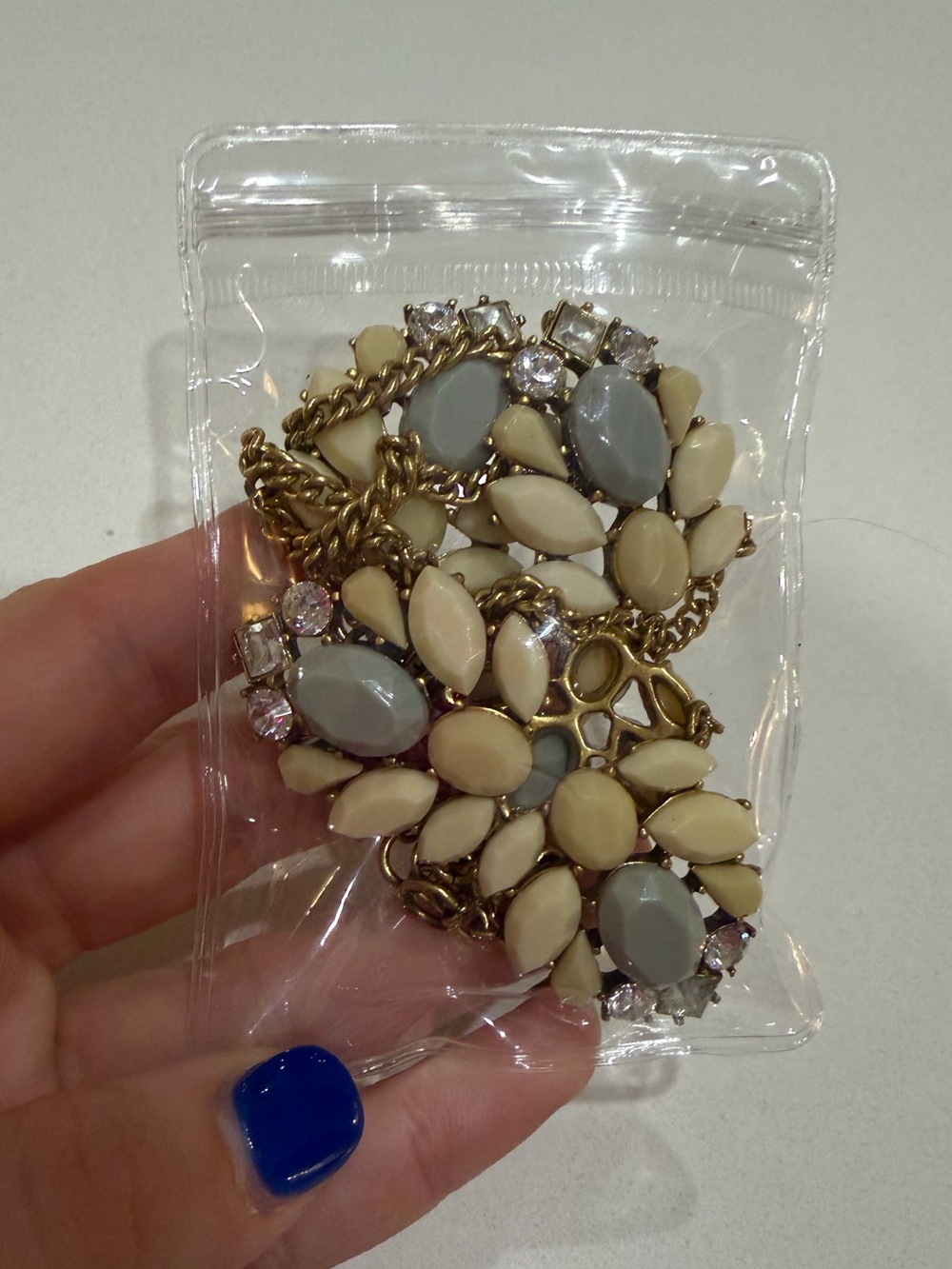 J. Crew Factory Matte Stone & Crystal Statement Necklace - Picture 3 of 10